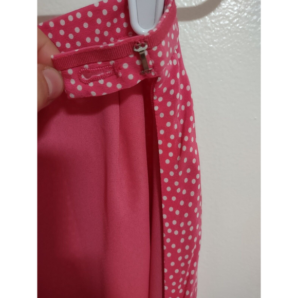 Pendleton Women's 12 Pink Polka Dot Silk Lined Mid Length Skirt - Picture 6 of 8